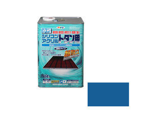 ASAHIPEN/アサヒペン 水溶性シリコンアクリルトタン用 14L 天の原青色 花・ガーデン・DIY-塗料缶・ペンキ-DIY・工具