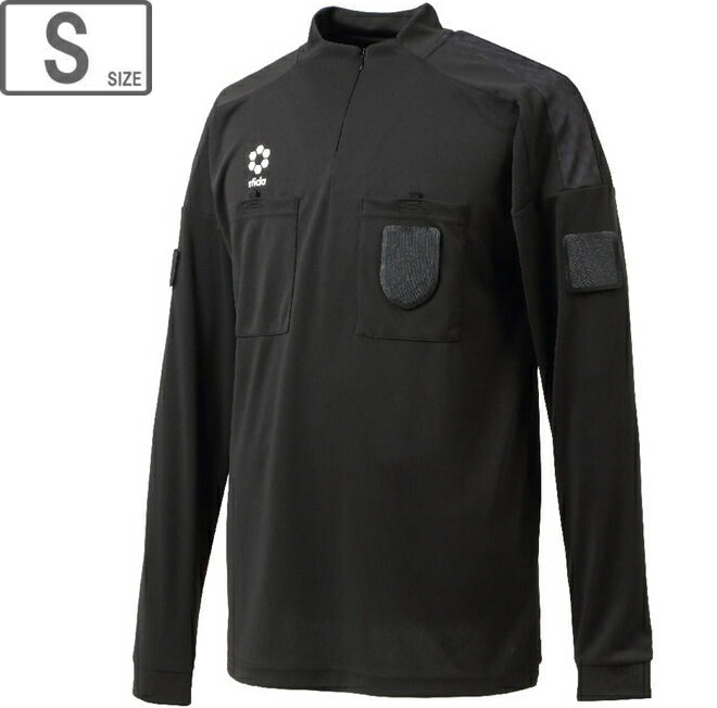 sfida スフィーダ 【ユニセックス】レフェリーシャツ L/S 長袖【Sサイズ】【BLACK】SA22835