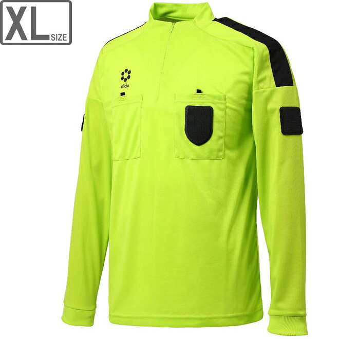 sfida スフィーダ 【ユニセックス】レフェリーシャツ L/S 長袖【XLサイズ】【ACID LIME】SA22835