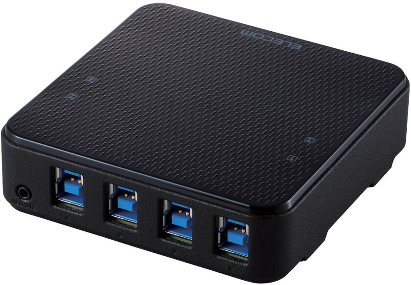 ELECOM エレコム USBうつり変わり器/USB3.0/パソコン側4界面/繋ぎ合わせる備品4界面/手元取り替えっこ/黒いこと U3SW-T4