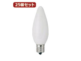 YAZAWA YAZAWA 【25個セット】 シャンデリア球10Wホワイト口金E17 C321710WX25