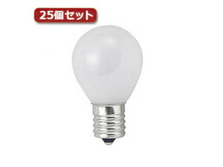 YAZAWA YAZAWA クリプトンミニランプ 40W形 口金E17 凍結25個書き割り KS351736FX25