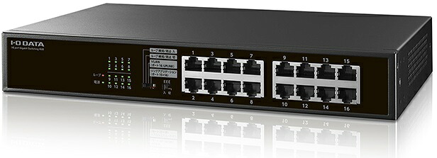 I・O DATA アイ・オー・データ L2ライトマネージスイッチングハブ　16ポート ETG-ESH16LM
