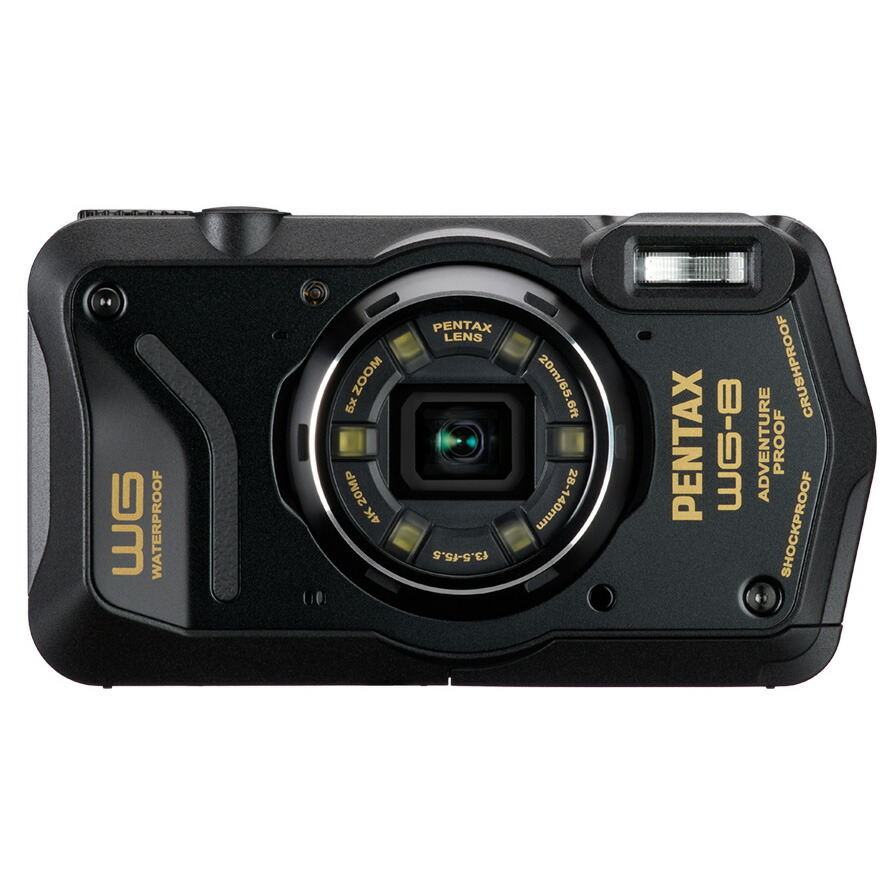 PENTAX ペンタックス WG-8 黒いこと 雨合羽コンパクトデジタルカメラ 【お得な仕掛けるもあります！】