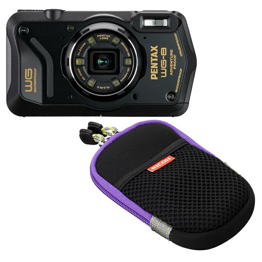 楽天市場】PENTAX ペンタックス WG-8 ブラック＋O-CC135 カメラ