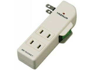 YAZAWA 【10個セット】 YAZAWA 雷ガード付ブレーカースイッチ付サイドタップ Y02SBK310WHX10