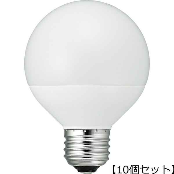 YAZAWA 【10個セット】 YAZAWA G70ボール形LED 40W相当 E26L色 LDG4LG70X10