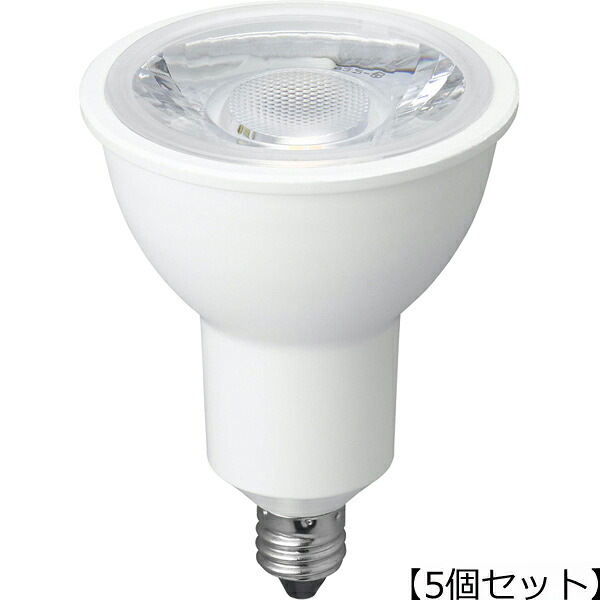 YAZAWA 【5個セット】YAZAWA ハロゲン形LED 超広角 電球色 LDR7LWWE11/2X5