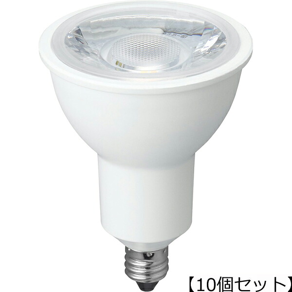 YAZAWA 【10個セット】 YAZAWA ハロゲン形LED 超広角 電球色 調光対応 LDR7LWWE11D2X10｜エムスタ