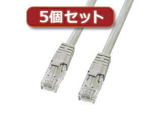 サンワサプライ 【5個セット】 サンワサプライ カテゴリ6UTPクロスケーブル KB-T6L-05CKX5