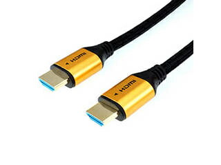 HORIC 【5個書き割り】ホーリック HDMI有線テレビ 4m メッシュ有線テレビ ゴールド HDM40-523GBX5