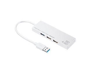 サンワサプライ 【5個セット】 サンワサプライ USB3.1+2.0コンボハブ カードリーダー付き ホワイト USB-3HC316WNX5｜エムスタ