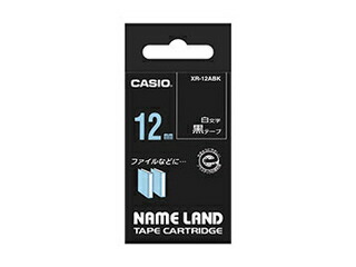 カシオ計算機 【5個セット】 カシオ計算機 ネームランドテープ 12mm 白文字 黒 XR-12ABKX5