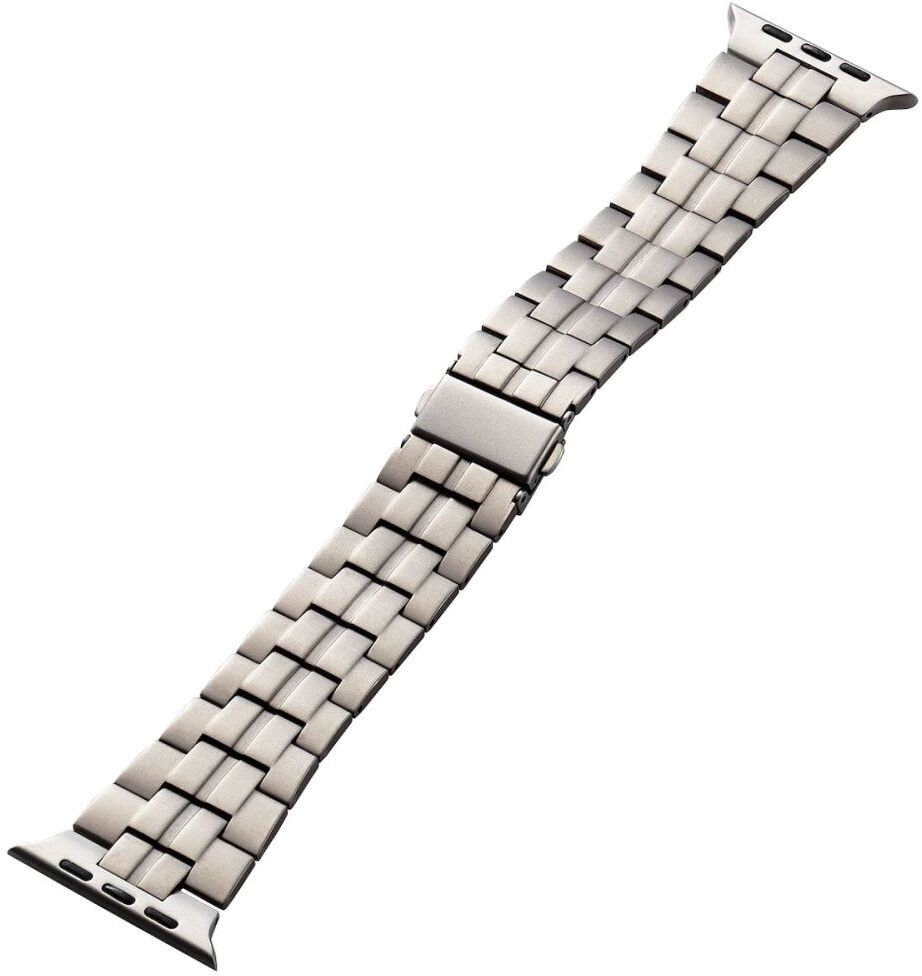 ELECOM エレコム Apple Watch 49/45/44/42粍/ダンス楽隊/チタン/しろがね色 AW-49BDTITSV