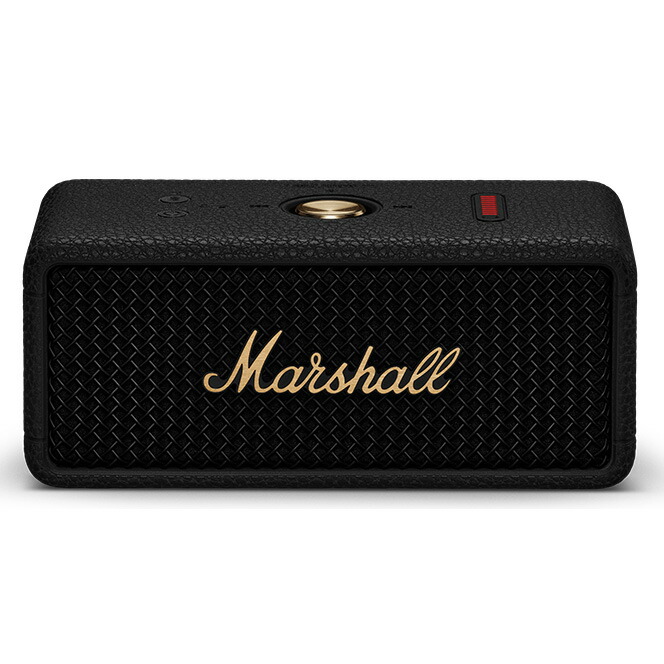 Marshall マーシャル Emberton III Black and Brass 黒いこと\u0026金管楽器 EMBERTON III 携帯型金棒引き 雨合羽防塵 年代順の継続生まれ変わり約32第四次元、Bluetooth 5.3 LE、IP67、マルチポイント繋ぎ合わせる相応う エンバートン3 Bluetooth金棒引き