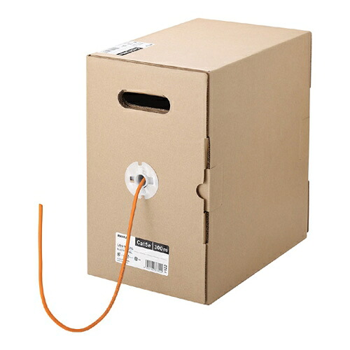 BUFFALO バッファロー Cat5e LANケーブル 300m 単線 オレンジ BL5E3000OR｜エムスタ