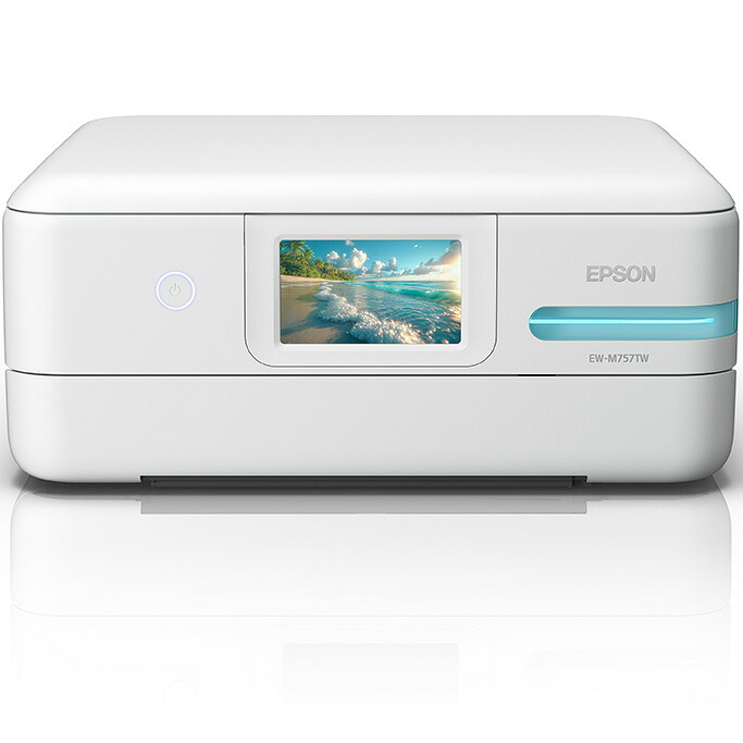 EPSON エプソン A4カラーインクジェット複合機 エコタンク/5色インク/4.3型タッチパネル EW-M757TW ホワイト 単品購入のみ可(同一商品であれば複数購入可) クレジットカード決済 代金引換決済のみ|エムスタ