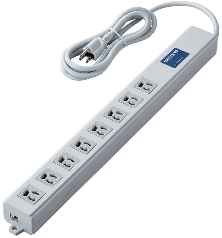 ELECOM エレコム 法人用水道栓/ロング型/3P8口/2m/抜け打ちきり/一括取り替えっこ/雷差し固める/響動めきろ波器 T-H0620SKFR