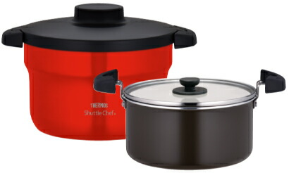 THERMOS サーモス KBJ-3002-UR(アーバンレッド)　真空保温調理器シャトルシェフ 2.8L(3～5人用)