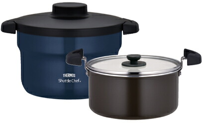 THERMOS サーモス KBJ-3002-NVY(ネイビー)　真空保温調理器シャトルシェフ 2.8L(3～5人用)