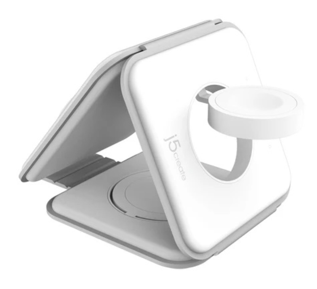 j5 create JUPW3215W Qi2テクノロジー 3inフラット/三角形式 ワイヤレス充電器1