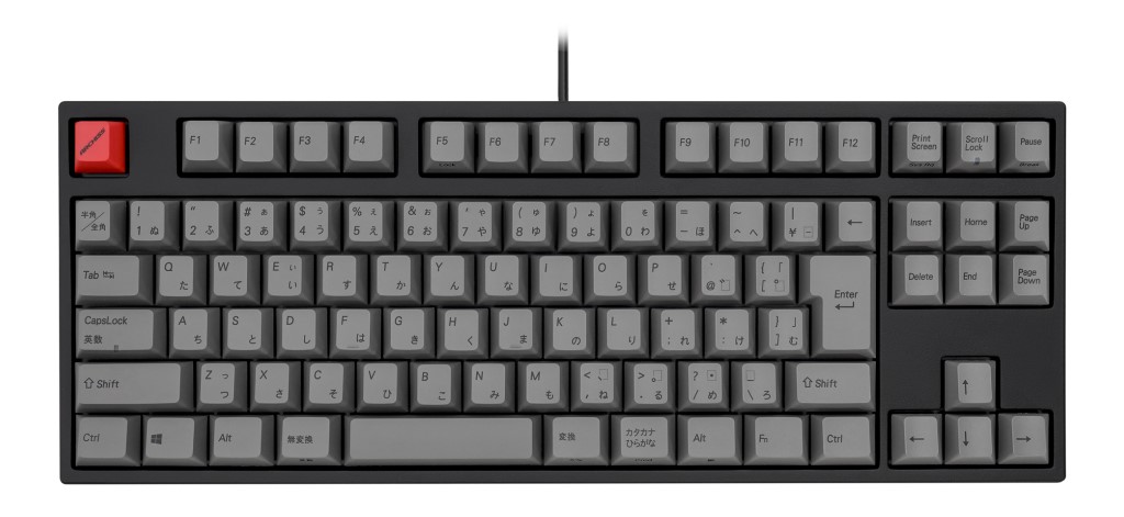 アーキス (ARCHISS)Maestro TKL メカニカル テンキーレスキーボード 日本語JIS配列 黒ボディ・グレー