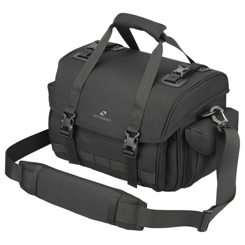 ハクバ HAKUBA カメラバッグ プラスシェル リッジ03 ショルダーバッグ M 望遠レンズを付けたまま横向き収納 ブラック SP-R03