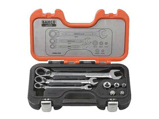 BAHCO バーコ ラチェットコンビレンチ＆アダプターセット 1RMA/S8