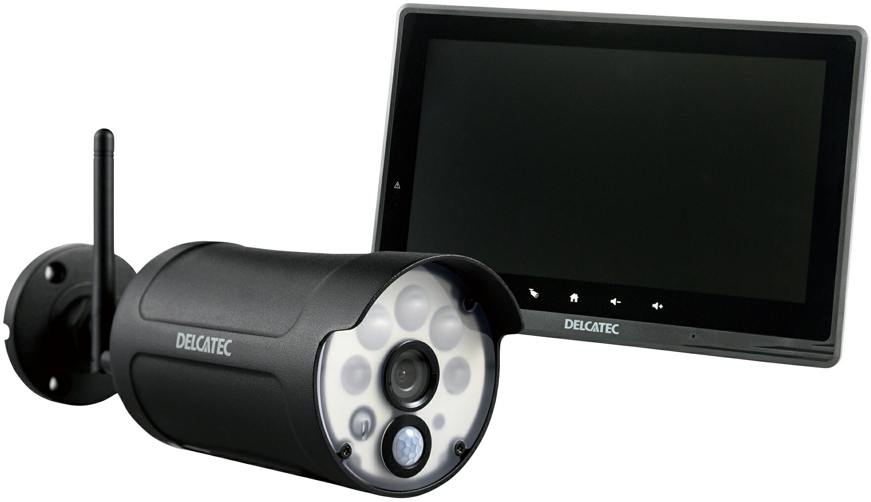 DXアンテナ　ワイヤレスカメラ＆10インチモニターセット　WSS10M1CL DXアンテナ センサーライト付ワイヤレスフルHDカメラ＆10inch