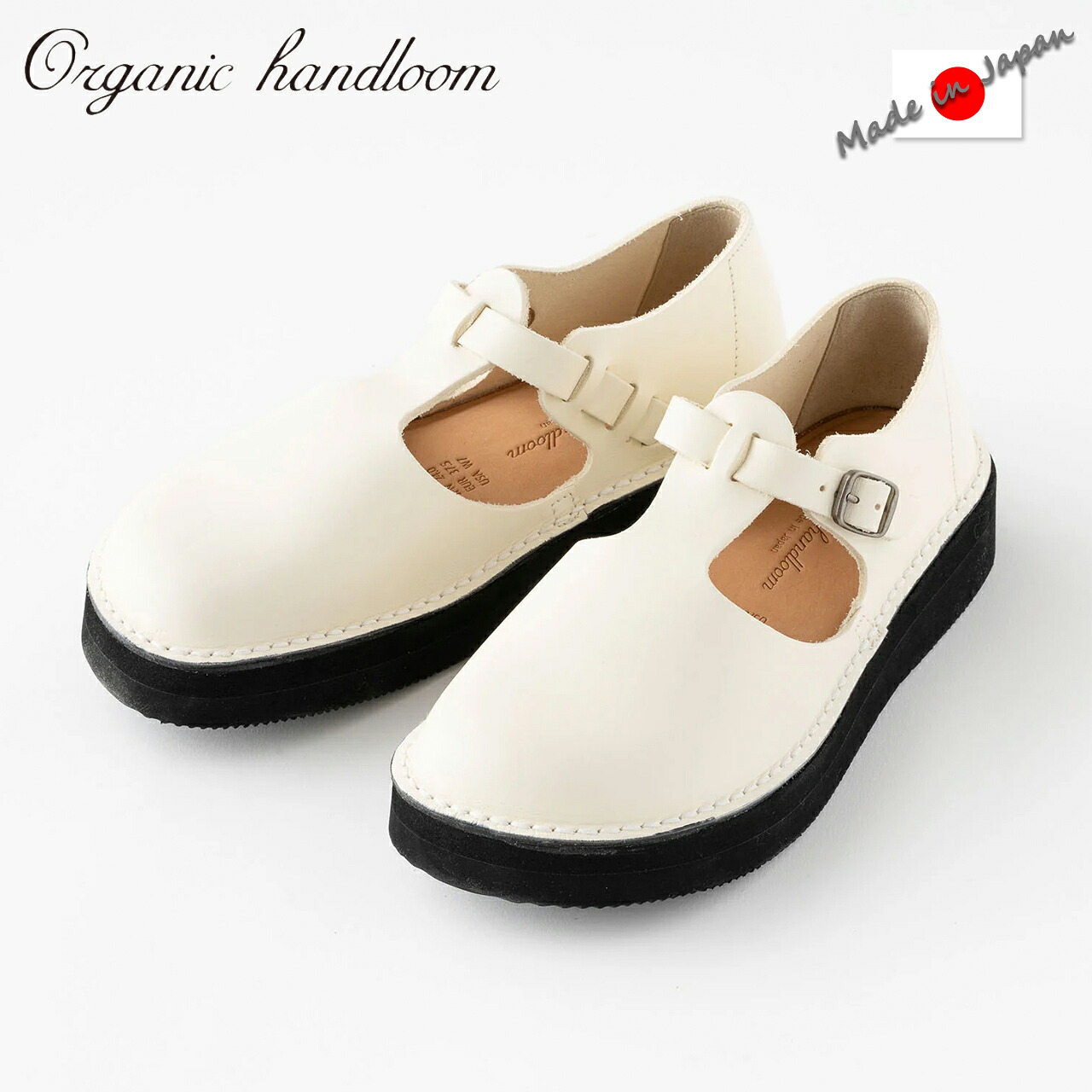 organichandloom オーガニックハンドルーム 【レディース】グナ プラットフォーム 【オフホワイト】 OH024010 日本製 本革 レザーシューズ|エムスタ