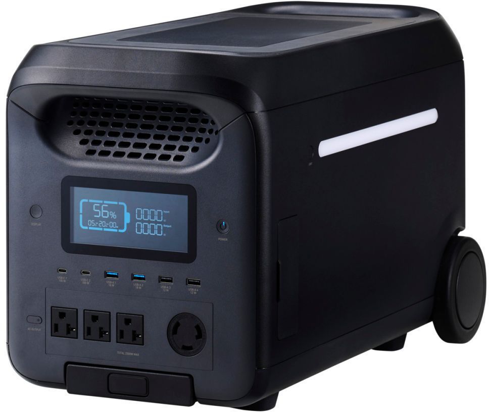 【新品未使用】ELECOM ポータブル電源 DE-PS2500PBK 楽天市場】エレコム ポータブル電源 2500P 容量 2560Wh / AC定格出力