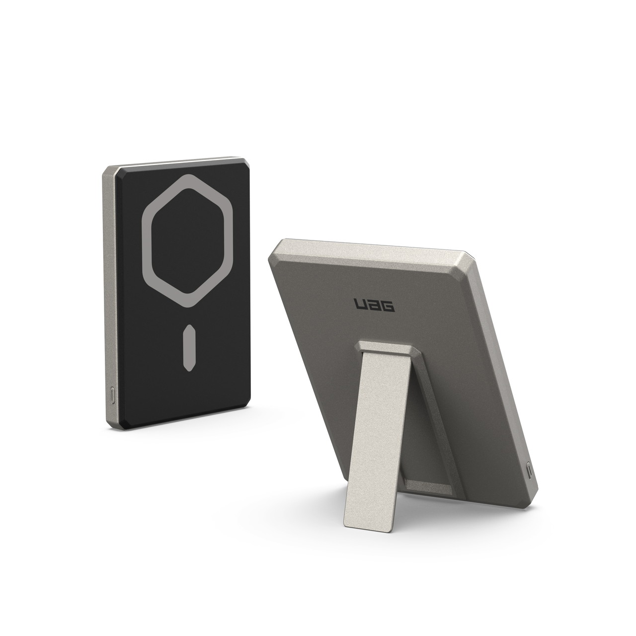 Urban Armor Gear UAG UAG-SLM-5K-TI 5000mAh パワーバンク MagSafe対応ULTRA SLIM 5K POWERBANK+STAND チタン