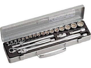 TONE トネ ソケットレンチセット 6角12角タイプ 差込角9.5mm 24点セット CX3172