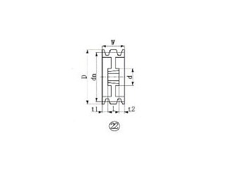 EVER-ON エバオン ブッシングプーリー SPA 280mm 溝数3 SPA280-3