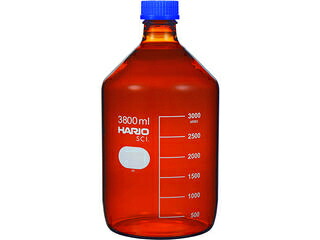HARIO ハリオサイエンス 耐熱ねじ口瓶(茶) 3，800ml NBB-3.8L-SCI
