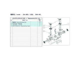 ULVAC アルうしろ側機工 DA-60D/120S用検査と修理一揃いの道具 DA-60D/120S MAINTENANCEKIT