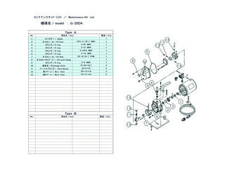 ULVAC アルバック機工 G-20DA用メンテナンスキット G-20DA MAINTENANCEKIT