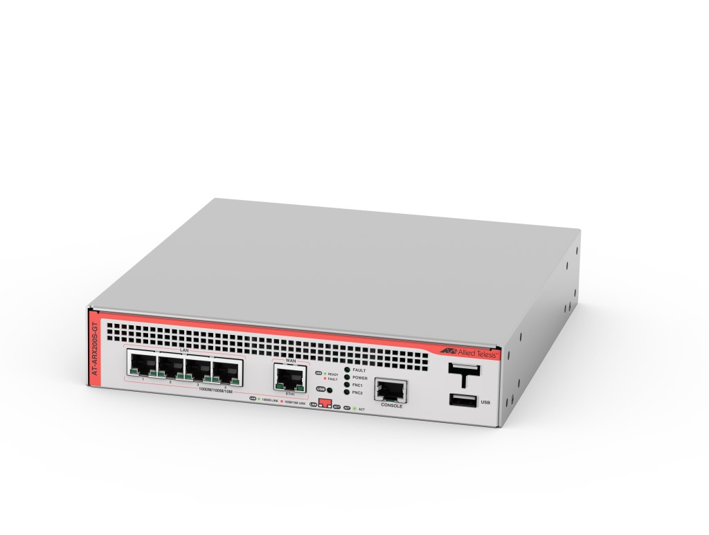 アライドテレシス AT-ARX200S-GT [ワイドエリアネットワーク：10M/100M/1G BaseT RJ-45x1ローカルエリアネットワーク：10M/100M/1G x4、USB3.0 界面x1] 5167R