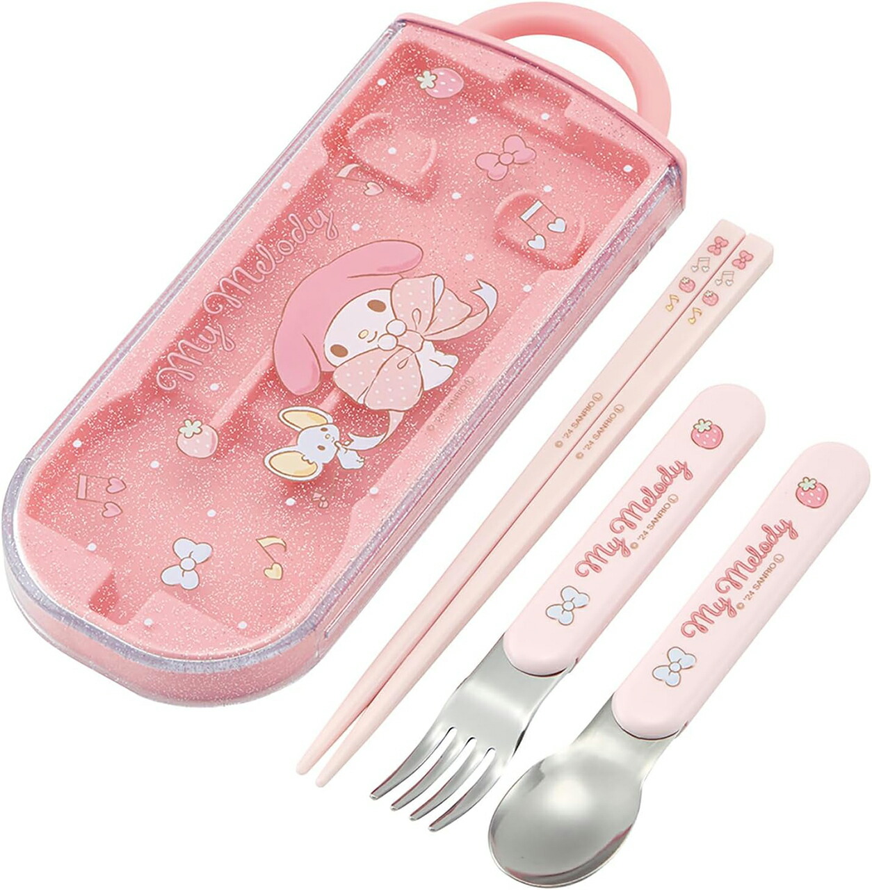 楽天市場】マイメロディ 抗菌 食洗機対応スライド式トリオセット＜お箸