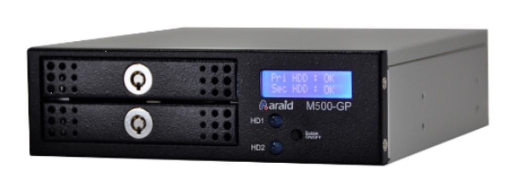 ACCORDANCESYSTEMS 2.5インチSATAII to SATAII 5.25インチハーフサイズ内蔵型ミラーRAIDユニット 黒 ARAID M500-A/B|エムスタ