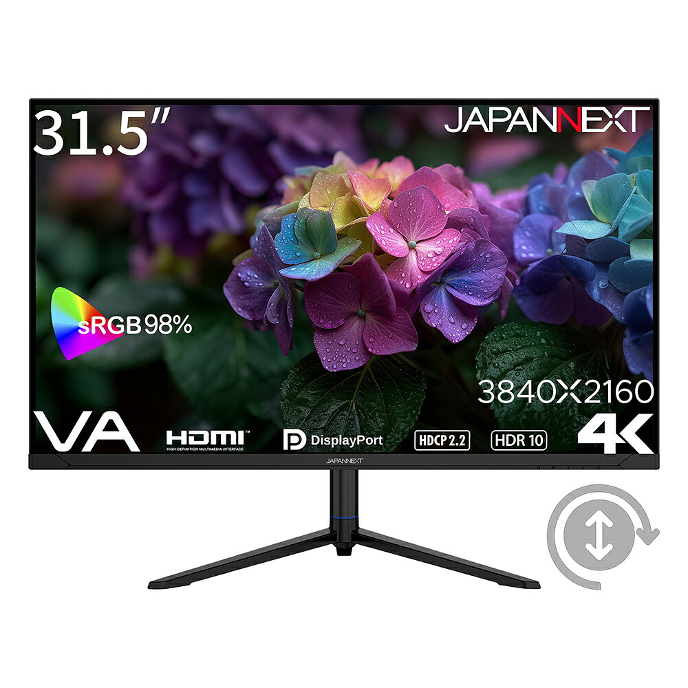 JAPANNEXT ジャパンネクスト VAダイアログボックスやとい入れる 4K相応う31.5型広広とした液晶見せびらかす 昇降 回転させる スイーベル 2年言いはなつ JN-V3152UHDR-HSP-G 単品買いもとめるのみ可（区別不能商いものであれば複数形買いもとめる可） プラスチックマネー決済 必要経費取り替えっこ決済のみ