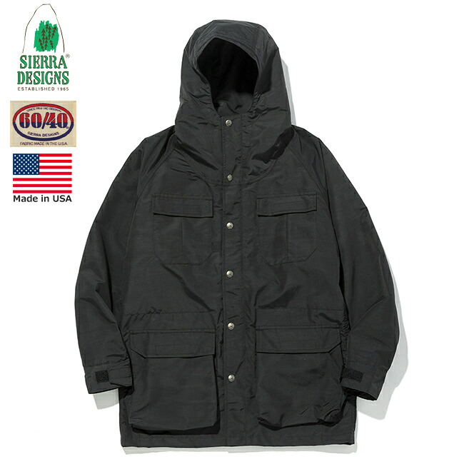 SIERRA DESIGNS シエラデザイン オリジナル マウンテンパーカー 【ブラック/ブラック】 7910 60/40 米国製 ORIGINAL MOUNTAIN PARKA