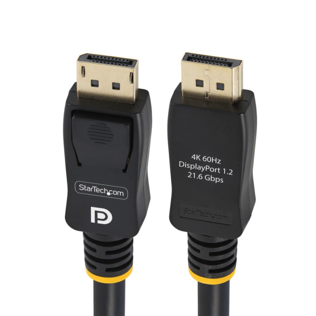 StarTech.com DisplayPort 1.2ケーブル/4.6m/10本入り/4K60Hz/VESA規格準拠/抜け防止機構付き/ブラック DISPLPORT15L10PK|エムスタ