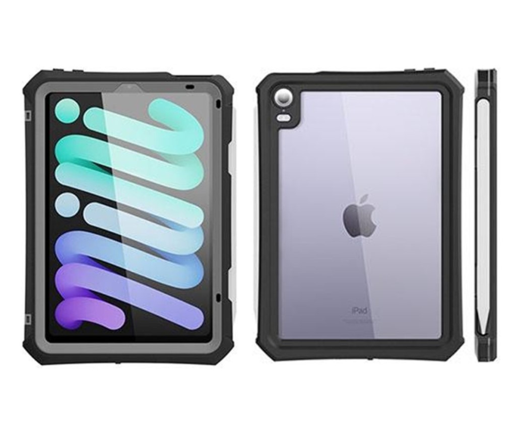 ブルー TBC-IPM6BL03SF 耐衝撃・防塵防水 iPad mini6、A17 Pro用 IP68ケース