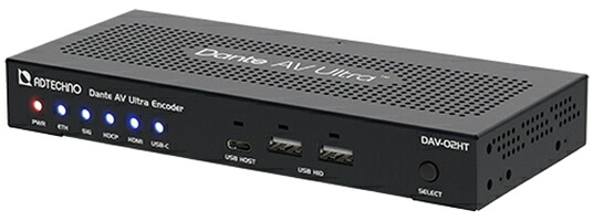 ADTECHNO エーディテクノ Dante AV Ultra エンコーダ USB-C \u0026 HDMIからDante AV Ultra Colibriうつり変わり DAV-02HT 【製造業者店卸し資産少ない】