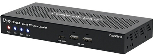 ADTECHNO エーディテクノ Dante AV Ultra デコーダ Dante AV Ultra ColibriからHDMI変換 DAV-02HR 【メーカー在庫僅少】 117,369円