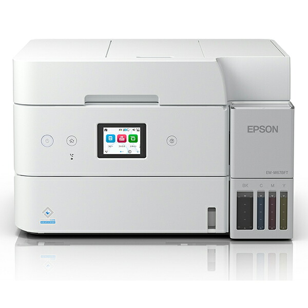 EPSON エプソン A4カラーインクジェット複合機 (エコタンク/4色/FAX/無線・有線LAN/2.4型液晶) EW-M678FT 単品購入のみ可（同一商品であれば複数購入可） 軒先渡し クレジットカード 代金引換決済のみ｜エムスタ