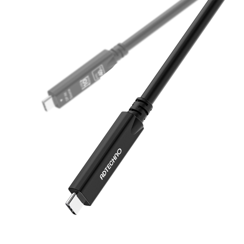 ADTECHNO エーディテクノ DP 海抜 \u0026 10G相応う 光衣料繊維USB-C有線テレビ 7.5m AUC2-007M 【製造会社店卸し資産少ない】