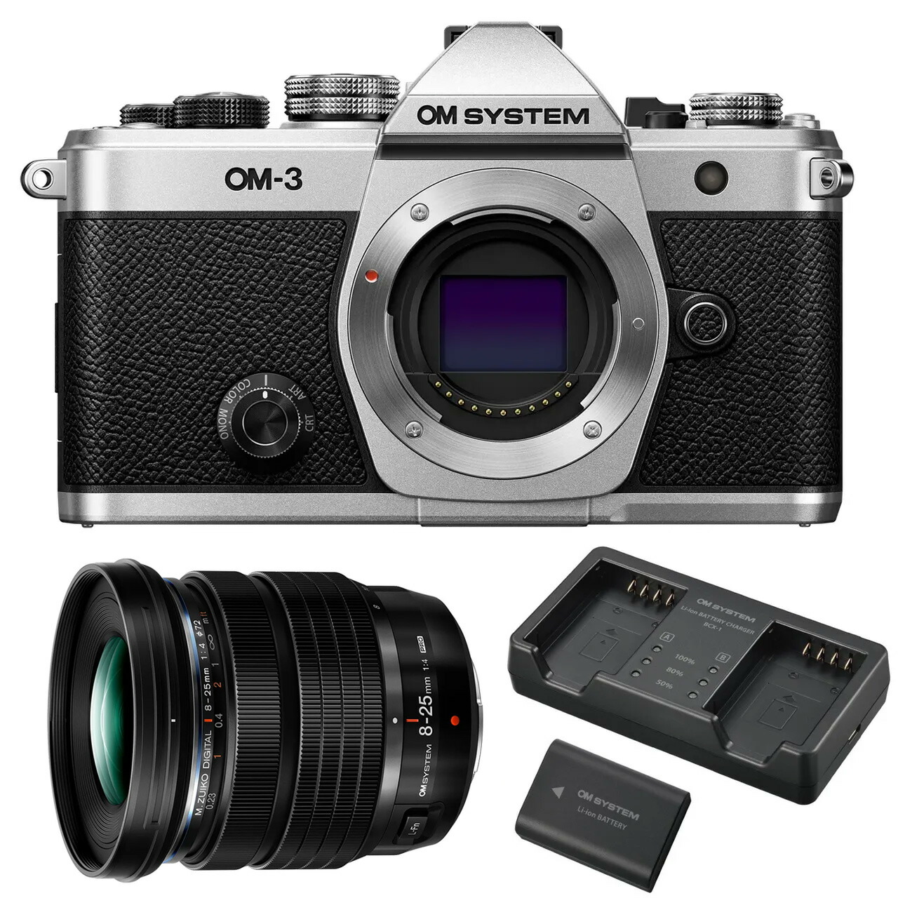 OM SYSTEM オーエムシステム OM-3 ボディ シルバー＋M.ZUIKO DIGITAL ED 8-25mm F4.0 PRO レンズセット 【SBCX-1 充電池充電器セット1個プレゼント中！】