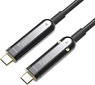 スペクトル DP Alt Mode対応、映像音声転送/USB Type-C光ハイブリッド延長ケーブル 15m SSD06-15｜エムスタ